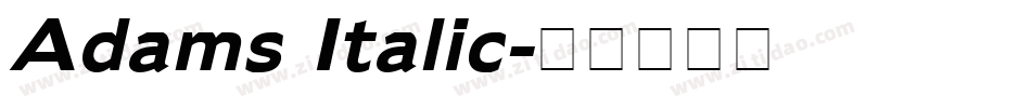 Adams Italic字体转换